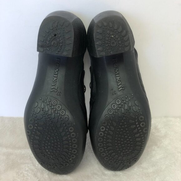 Romika Black Leather Mule Clogs Size 37 (6.5) - Picture 11 of 12